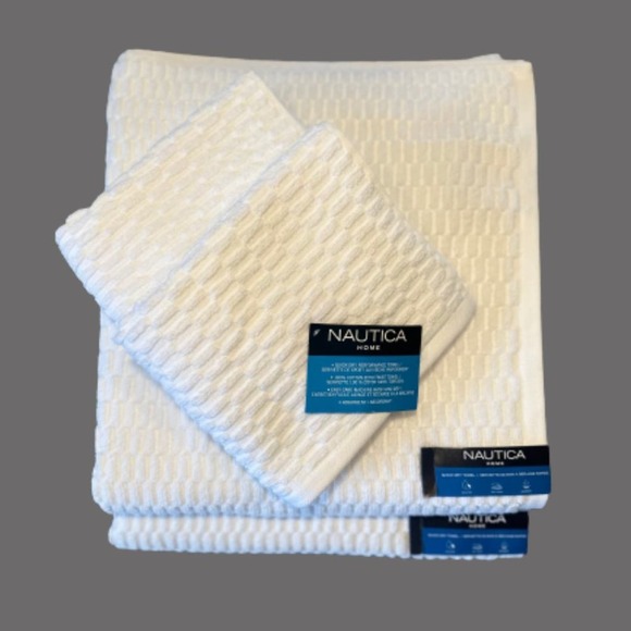 nautica bath towels set - 2 bath towels + 2 hand towels - new - 100% cotton - Picture 1 of 3